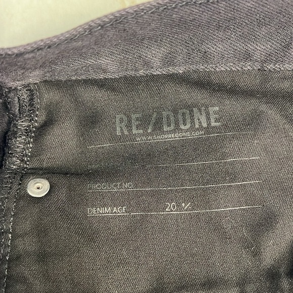 RE/DONE SKINNY BOOT BLACK RAW HEM JEANS 26 - Picture 11 of 16